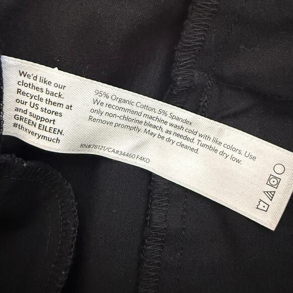 Eileen Fisher Womens Organic Cotton Two-Tone Twill Ankle Navy/Grey Pants Small - Picture 9 of 9